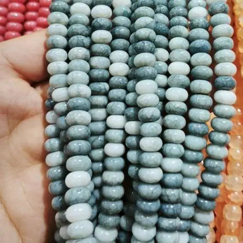 50pcs/bag 5x8mm Multi-color Glass Beads Bulk Non-fading Beads for DIY Bracelets Necklaces Jewelry Handmade Making Accessories