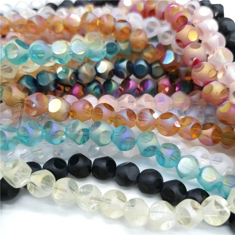 8mm Crystal Glass Beads Accessories For Jewelry Making, Six Faceted  Cube  Beads,20 pcs/lot