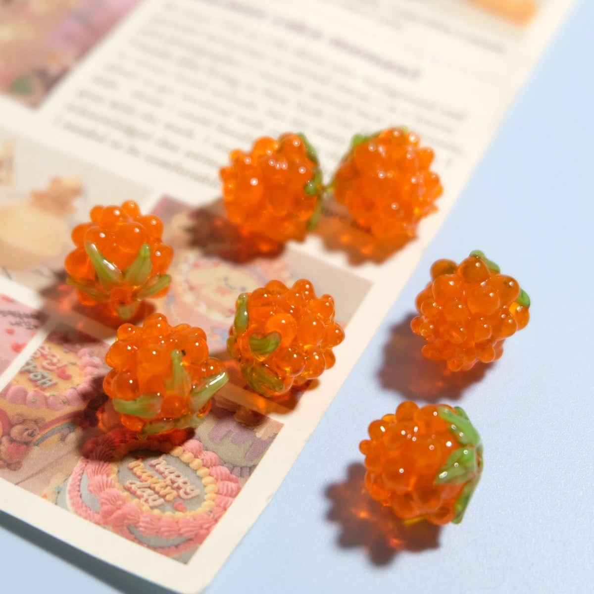 Glass Beads, Fruits, Raspberries, DIY Accessories, Earrings, Necklace Accessories, Handmade Accessories, Grape Glass Beads And S